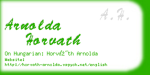 arnolda horvath business card